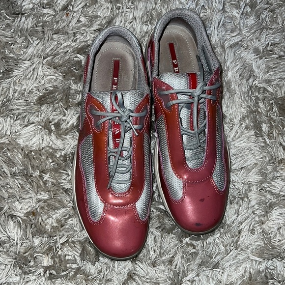 Prada PATENT LEATHER TRAINERS - Picture 1 of 7
